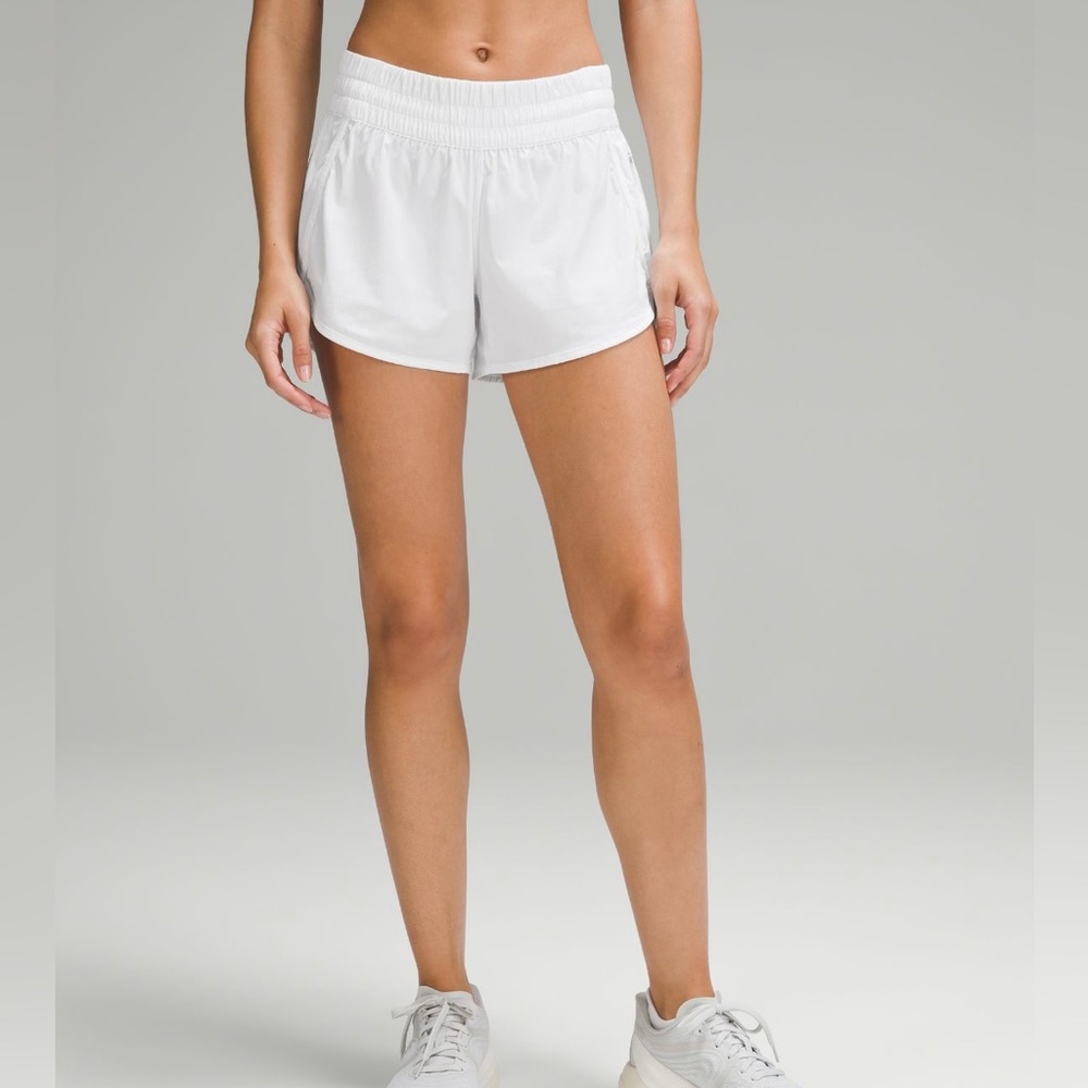 LULULEMON tracker low-rise white lined shorts